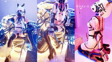 稀有露脸 高端ACG业界女神爆机少女 喵小吉 巅峰金属大作《赛博朋克·超梦》壁纸党典藏必备 每期都是精品 (1)